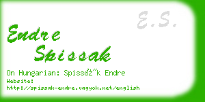 endre spissak business card